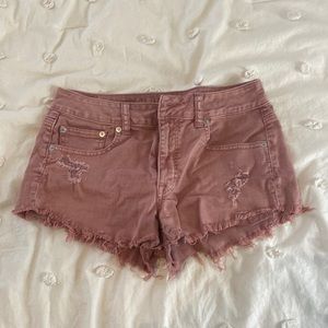 American Eagle Pink Jean Shorts